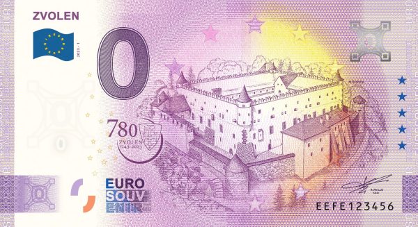 0 Euro Souvenir bankovka - ZVOLEN 2023-1