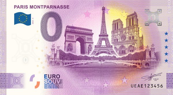 0 Euro Souvenir - PARIS MONTPARNASSE 2023-6