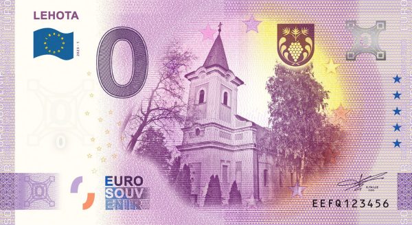 0 Euro Souvenir bankovka - LEHOTA 2023-1