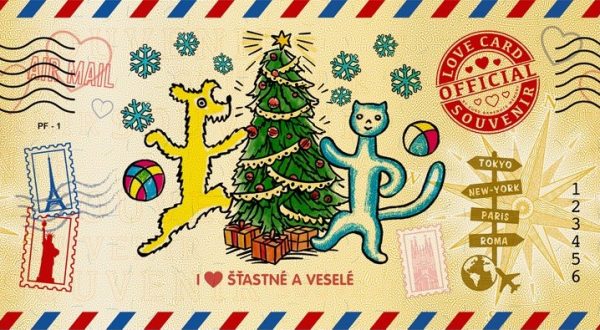 Love Card Souvenir - ŠŤASTNÉ A VESELÉ 2023