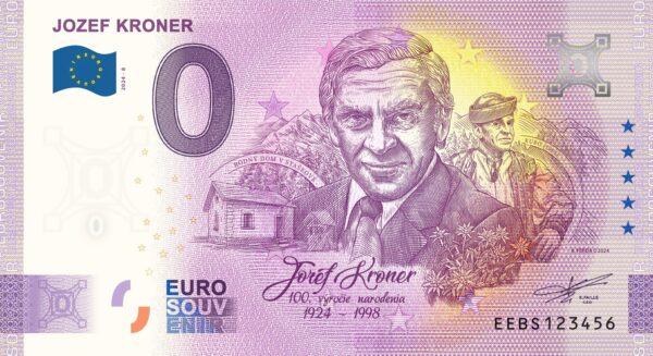 0 Euro Souvenir bankovka - JOZEF KRONER 2024-8
