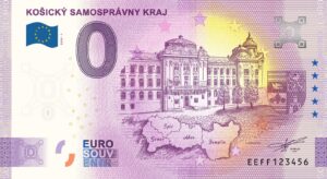 0 Euro Souvenir bankovka - KOŠICKÝ SAMOSPRÁVNY KRAJ 2024-1