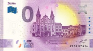 0 Euro Souvenir bankovka - ŽILINA - MARIÁNSKE NÁMESTIE 2024-5