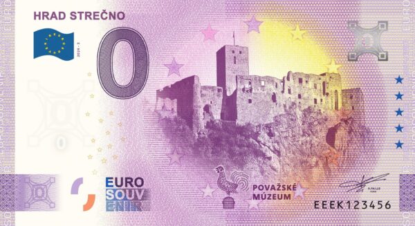 0 Euro Souvenir bankovka - HRAD STREČNO 2024-3
