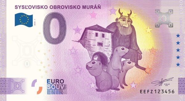 0 Euro Souvenir bankovka - SYSĽOVISKO OBROVISKO MURÁŇ 2024-1