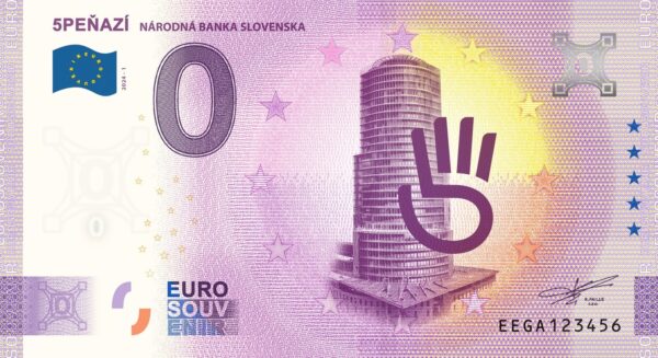 0 Euro Souvenir bankovka - 5PEŇAZÍ - NÁRODNÁ BANKA SLOVENSKA 2024-1