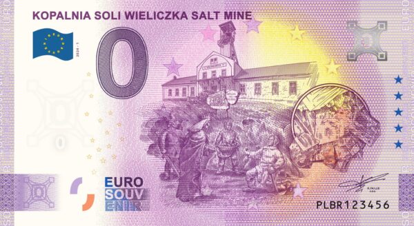 0 Euro Souvenir bankovka - KOPALNIA SOLI WIELICZKA SALT MINE 2024-1