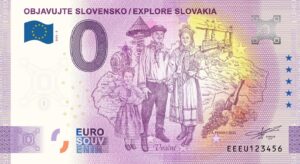 0 Euro Souvenir bankovka - OBJAVUJTE SLOVENSKO / EXPLORE SLOVAKIA 2025-3