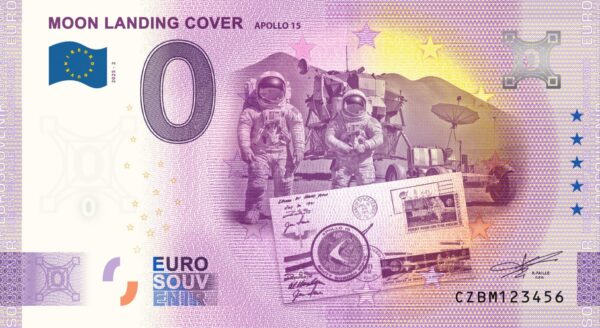 0 Euro Souvenir bankovka - MOON LANDING COVER 2025-2