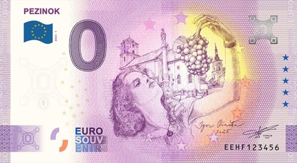 0 Euro Souvenir bankovka - PEZINOK 2025-1