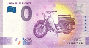 0 Euro Souvenir bankovka - JAWA 50/20 PIONÝR 2026-1
