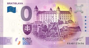 0 Euro Souvenir bankovka - BRATISLAVA 2026-2 (dotlač)