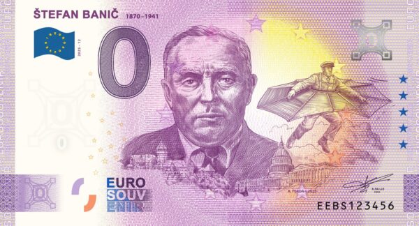 0 Euro Souvenir bankovka - ŠTEFAN BANIČ 2025-12