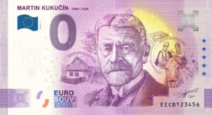 0 Euro Souvenir bankovka - MARTIN KUKUČÍN 2025-8
