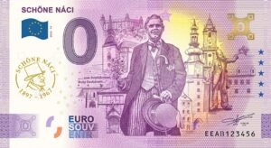 0 Euro Souvenir bankovka - SCHÖNE NÁCI 2026-14 so zlatou prítlačou