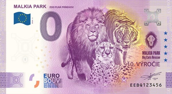 0 Euro Souvenir bankovka - MALKIA PARK 2026-2