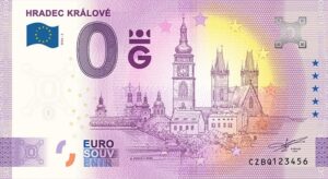 0 Euro Souvenir bankovka - HRADEC KRÁLOVÉ 2026-2