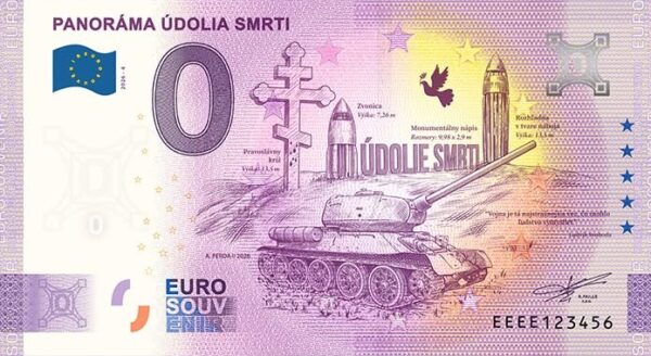 0 Euro Souvenir bankovka - PANORÁMA ÚDOLIA SMRTI 2026-4