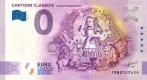 0 Euro Souvenir bankovka - CARTOON CLASSICS - ALICE IN WONDERLAND 2025-4