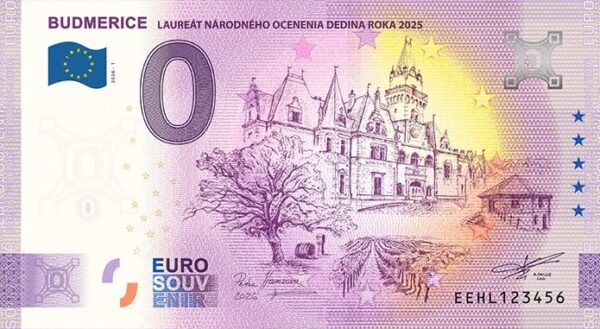 0 Euro Souvenir bankovka - BUDMERICE 2026-1