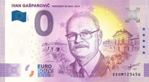 0 Euro Souvenir bankovka - IVAN GAŠPAROVIČ 2026-3
